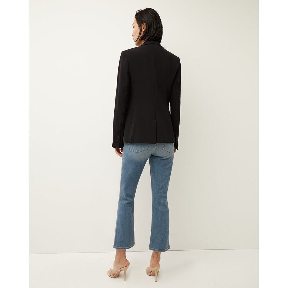 Veronica Beard Iconic Scuba Dickey Jacket Size 8 Navy Blue Blazer Zip Pockets - Picture 6 of 12